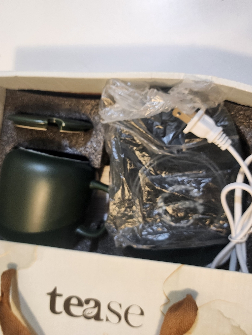 Tease Smart Heated Mug Kit Green With Golden Spoom New Im Box - Picture 5 of 8